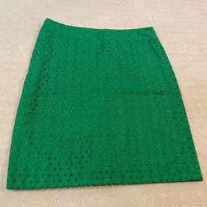 Green Islet Cut Skirt